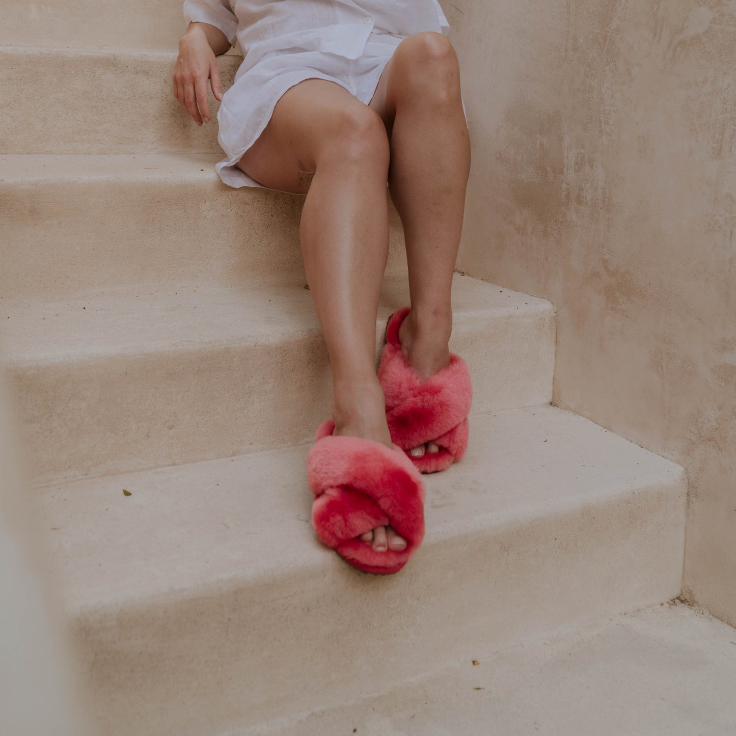 Cloud Slippers 100% Sheepskin - Sugar Pink